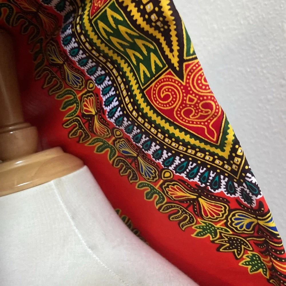 African‎ Print Dashiki Textile 100% Waxed Cotton 6 Yards NEW